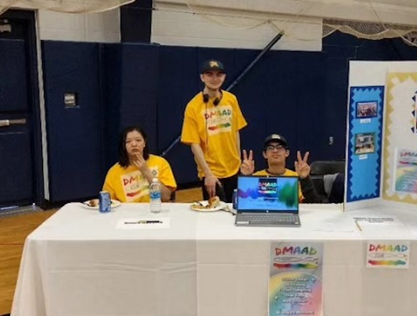 DMAAD Club members promoting the club on campus
